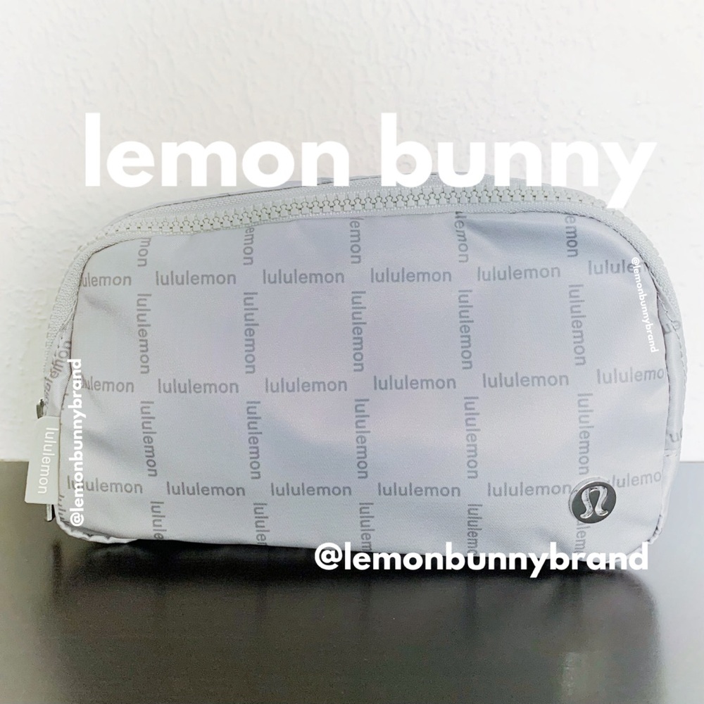 lululemon Everywhere Belt Bag in Wordmark Grid Mini Raw Linen OS (1L) New NWT
